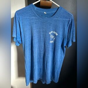 Vintage 70s/80s 50/50 Cotton Poly Blue Grand Canyon Tshirt Unisex Size L